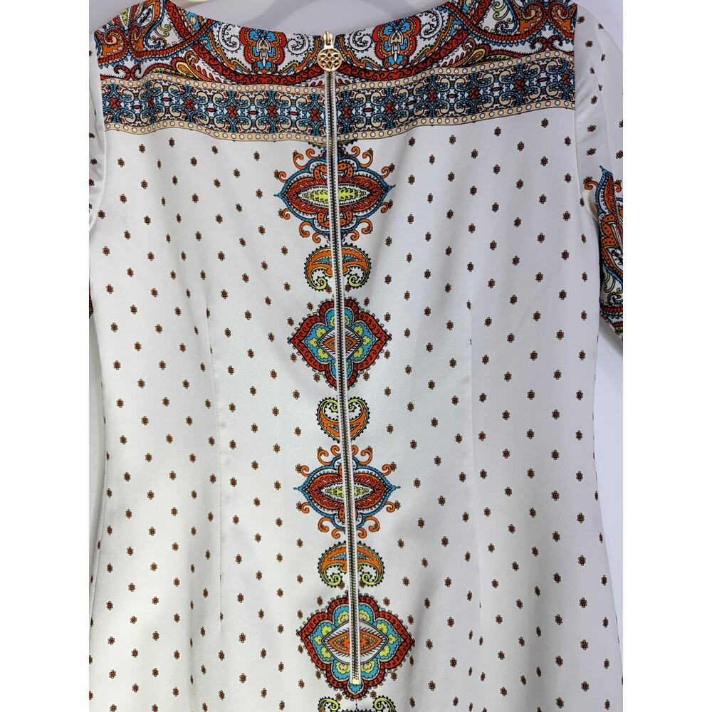 Antonio Melani Paisley Shift Dress Women Size 2 Multicolor Zip Back - Picture 4 of 12